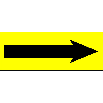 1 <span class='fraction'>1/2</span> x 4" - "Arrow" Fluorescent Yellow Labels