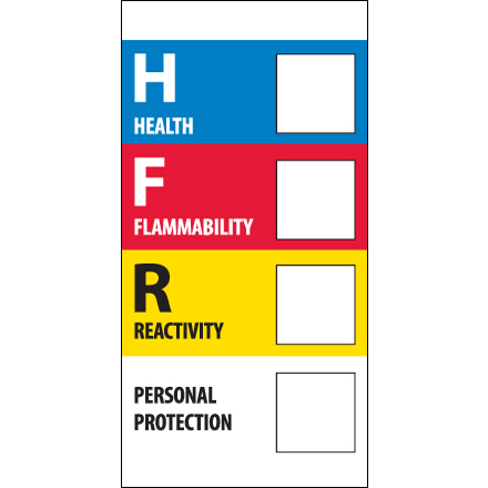 1 x 2" - "Health Flammability Reactivity"