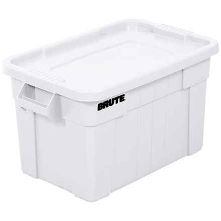 28 x 18 x 15" White Brute<span class='rtm'>®</span> Totes with Lid