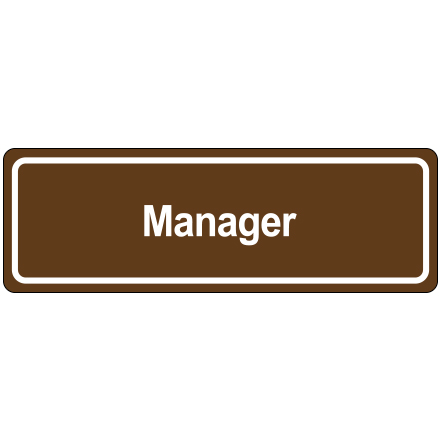 Door Sign - "Manager"