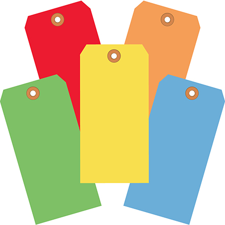 13 Pt. Shipping Tags - Assorted Color Packs