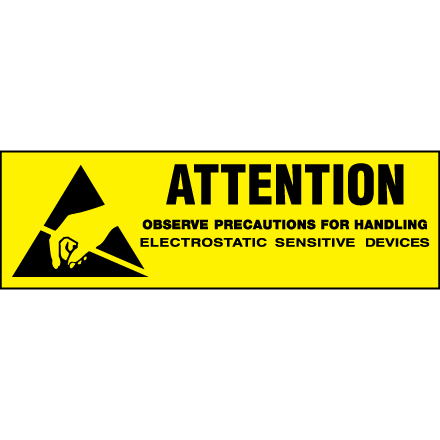 5/8 x 2" - "Attention - Observe Precautions" Labels
