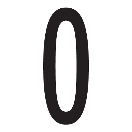 3 <span class='fraction'>1/2</span>" "0" Vinyl Warehouse Number Labels