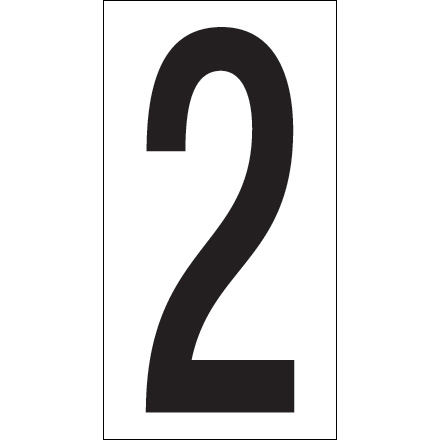 3 <span class='fraction'>1/2</span> "2" Vinyl Warehouse Number Labels