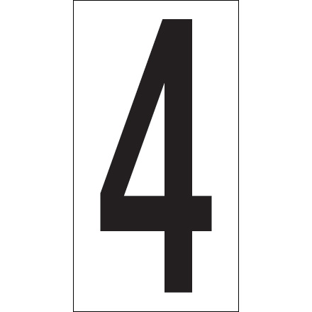3 <span class='fraction'>1/2</span>" "4" Vinyl Warehouse Number Labels