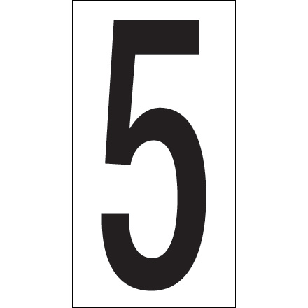 3 <span class='fraction'>1/2</span>" "5" Vinyl Warehouse Number Labels