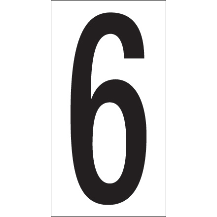 3 <span class='fraction'>1/2</span>" "6" Vinyl Warehouse Number Labels