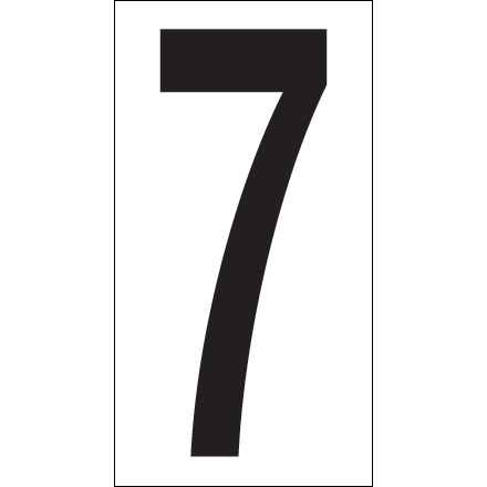 3 <span class='fraction'>1/2</span>" "7" Vinyl Warehouse Number Labels