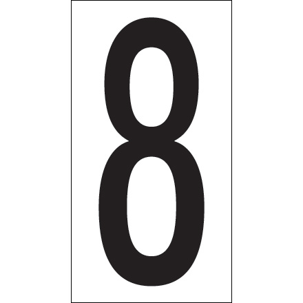 3 <span class='fraction'>1/2</span>" "8" Vinyl Warehouse Number Labels