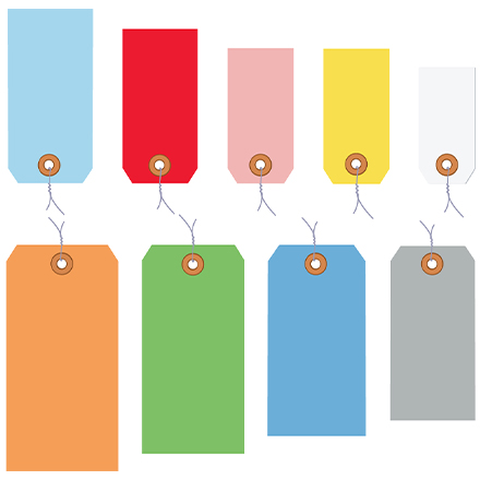 13 Pt. Shipping Tags - Colors Pre-Wired